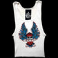 Live to Ride Skull Wings White Tank Top